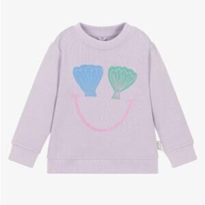 Stella McCartney Babies Purple Shell-Print Cotton Sweatshirt Size 3T